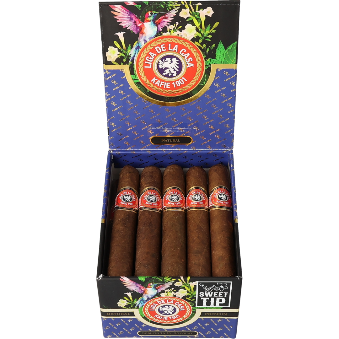 Kafie Kafie 1901 Liga De La Casa Sweet Tip Natural Robusto Unit (20) Robusto