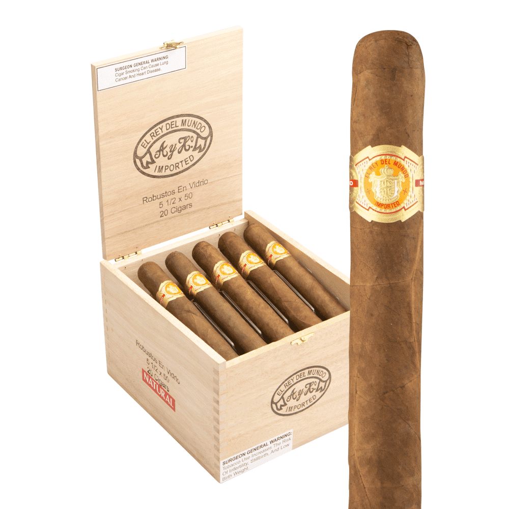 El Rey del Mundo El Rey Del Mundo Natural Robusto en Vidrio Unit (20) Robusto