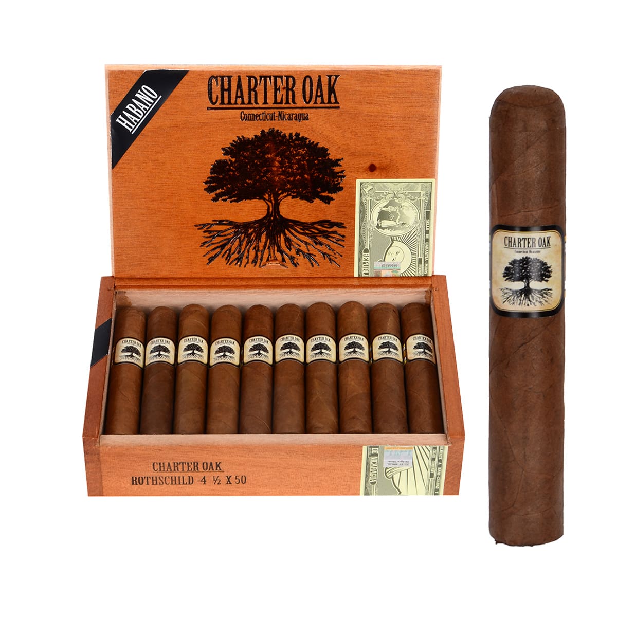 Charter Charter Oak Habano Rothschild Unit (20) Rothschild