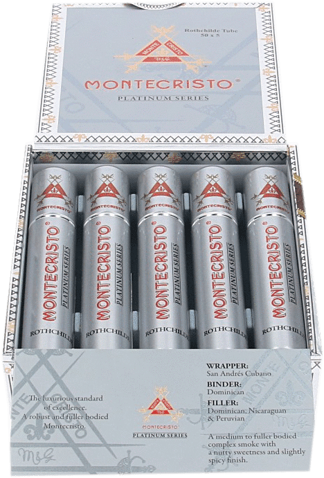 Montecristo Montecristo Platinum Rothchilde en Tubo Unit (15)
