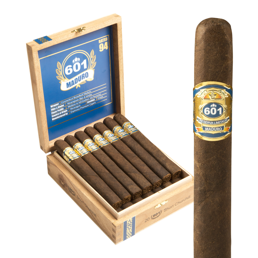 Espinosa Espinosa 601 Blue Label Maduro Short Churchill Unit (20)