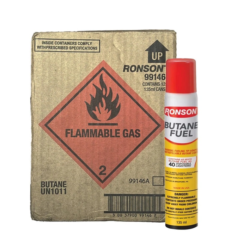 Ronson Ronson Butane Fuel 135ml/76g Unit (12)