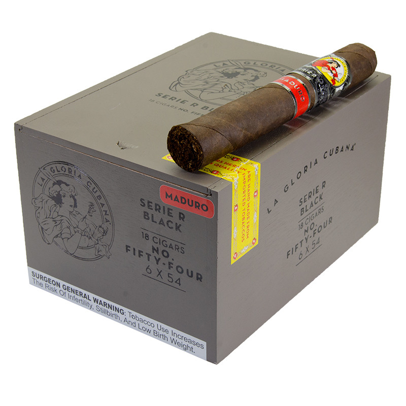 La Gloria La Gloria Cubana Serie R Black Maduro Fifty-Four Unit (18)