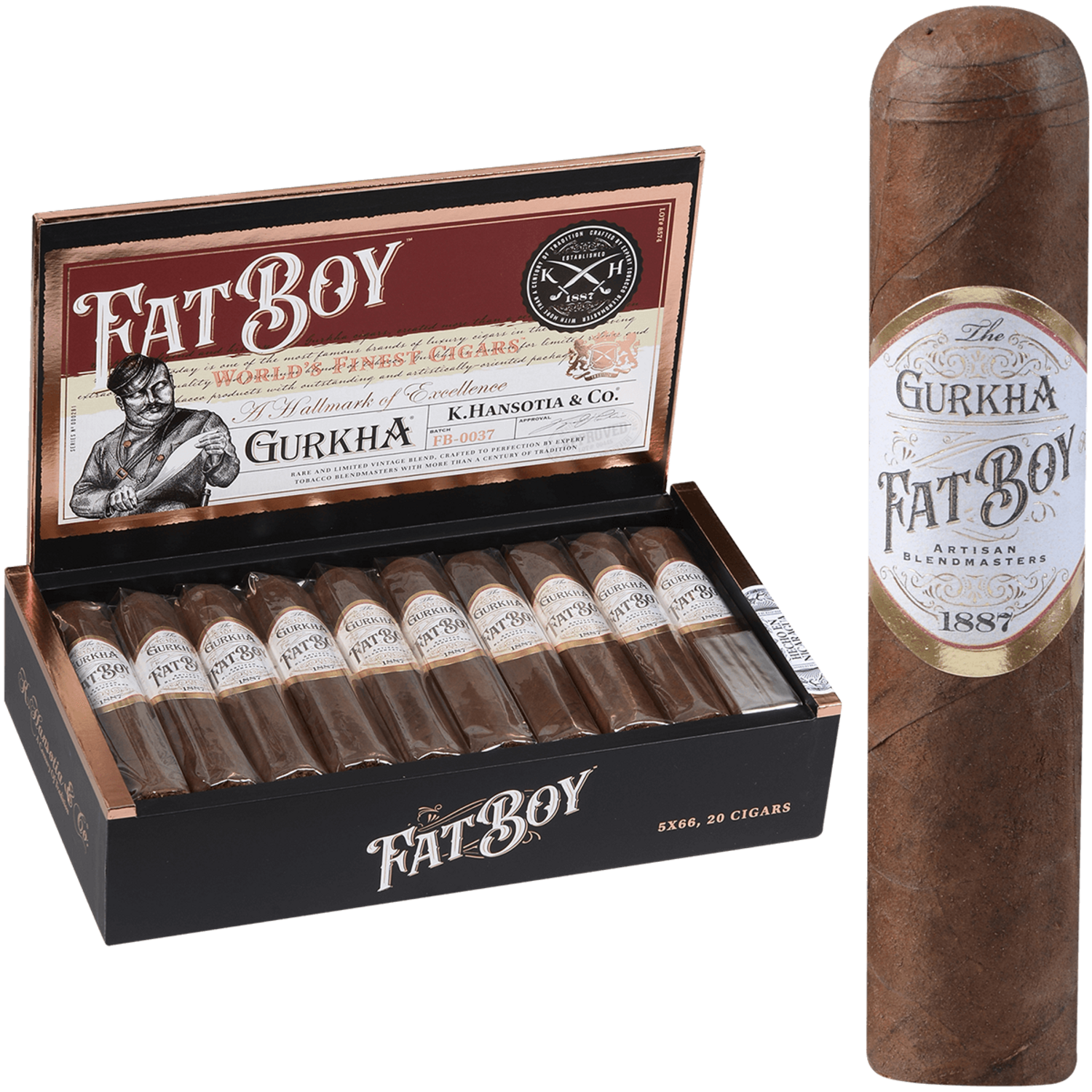 Gurkha Gurkha Fat Boy Habano 5x66 Unit (20)