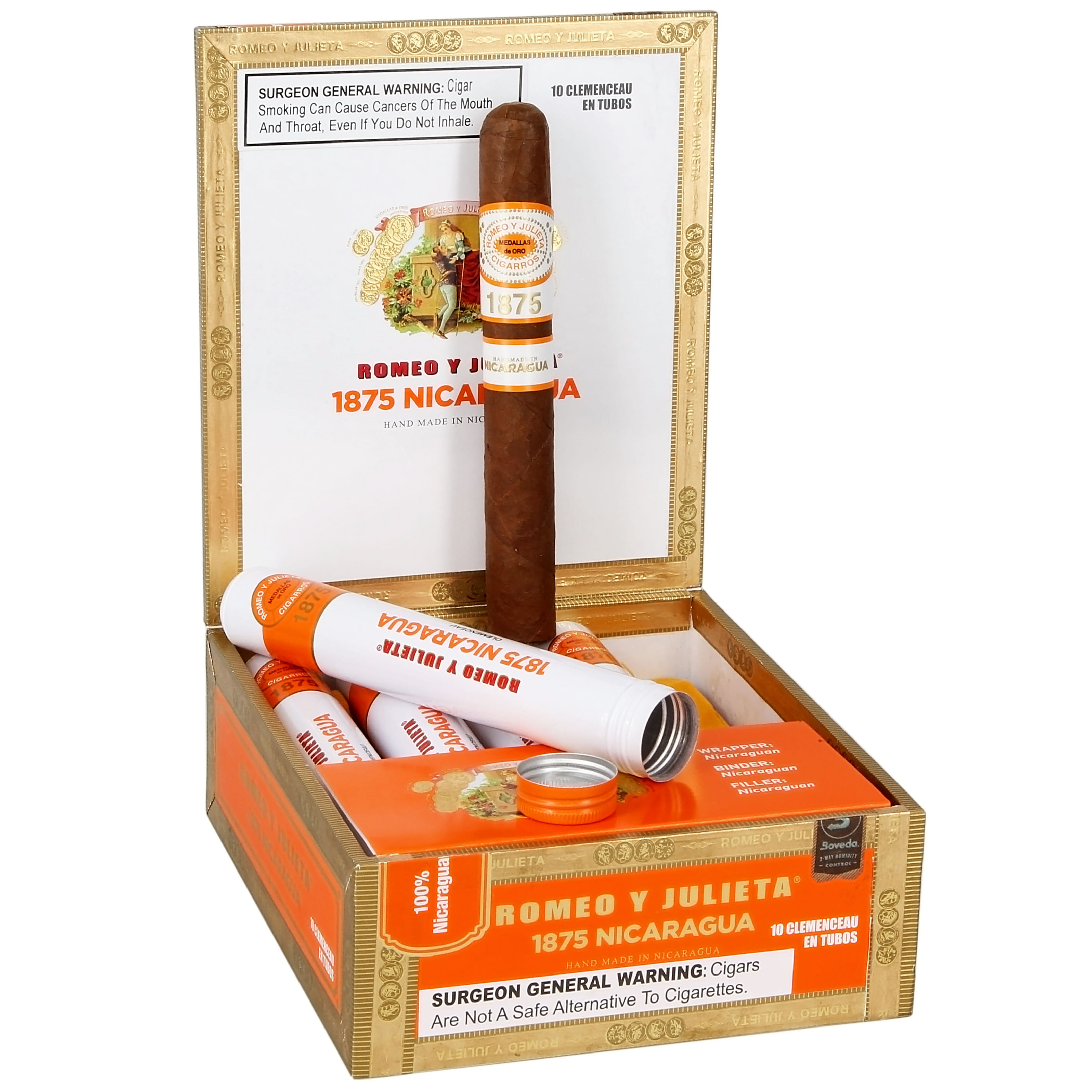 Romeo y Julieta Romeo y Julieta 1875 Nicaragua Clemenceau En Tubo Unit (10)