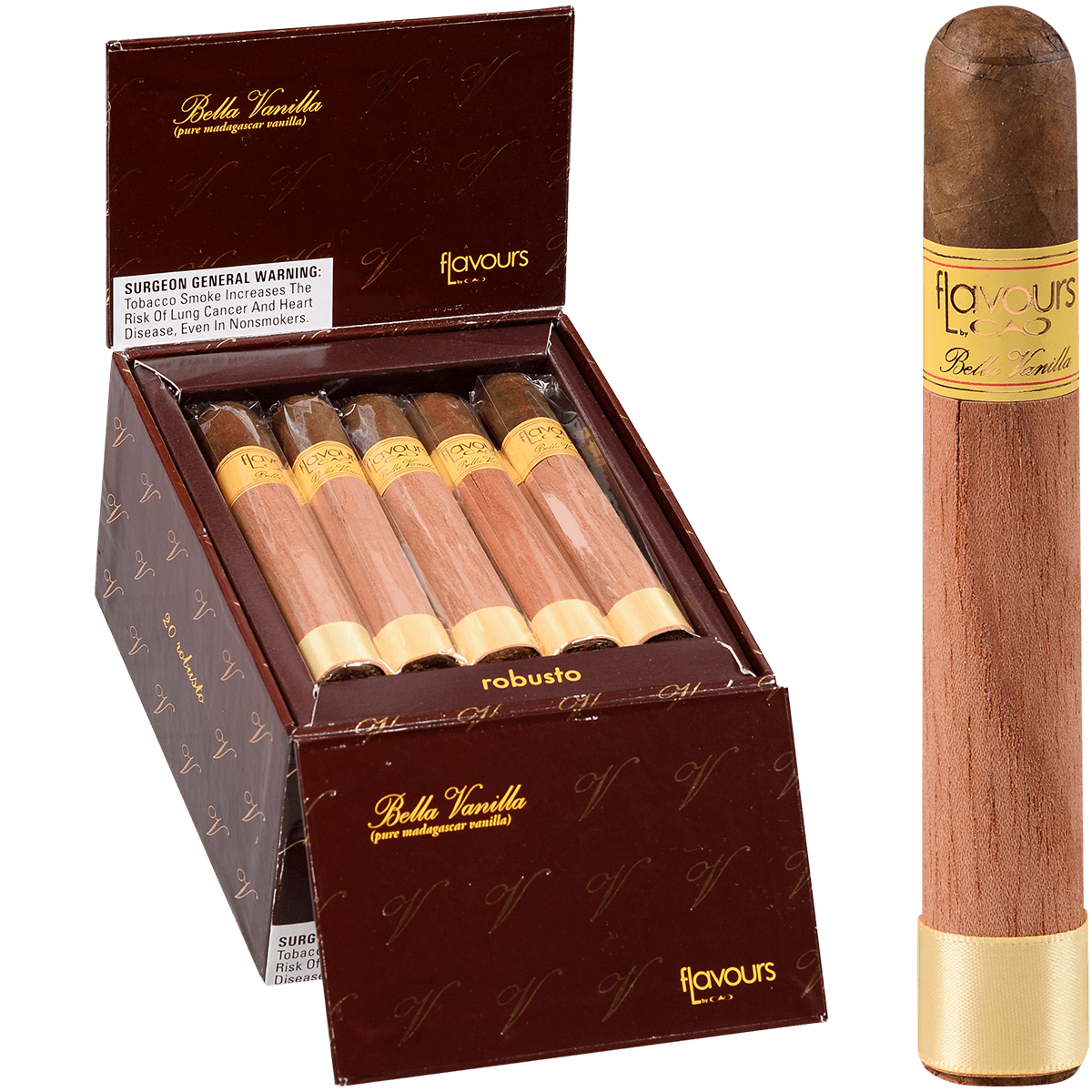CAO CAO Flavors Bella Vanilla Robusto Unit (20) Robusto