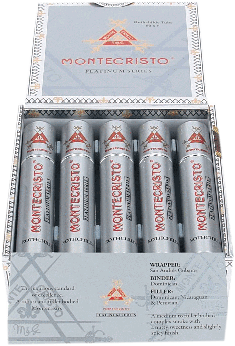 Montecristo Montecristo Platinum Churchill en Tubo Unit (15) Churchill