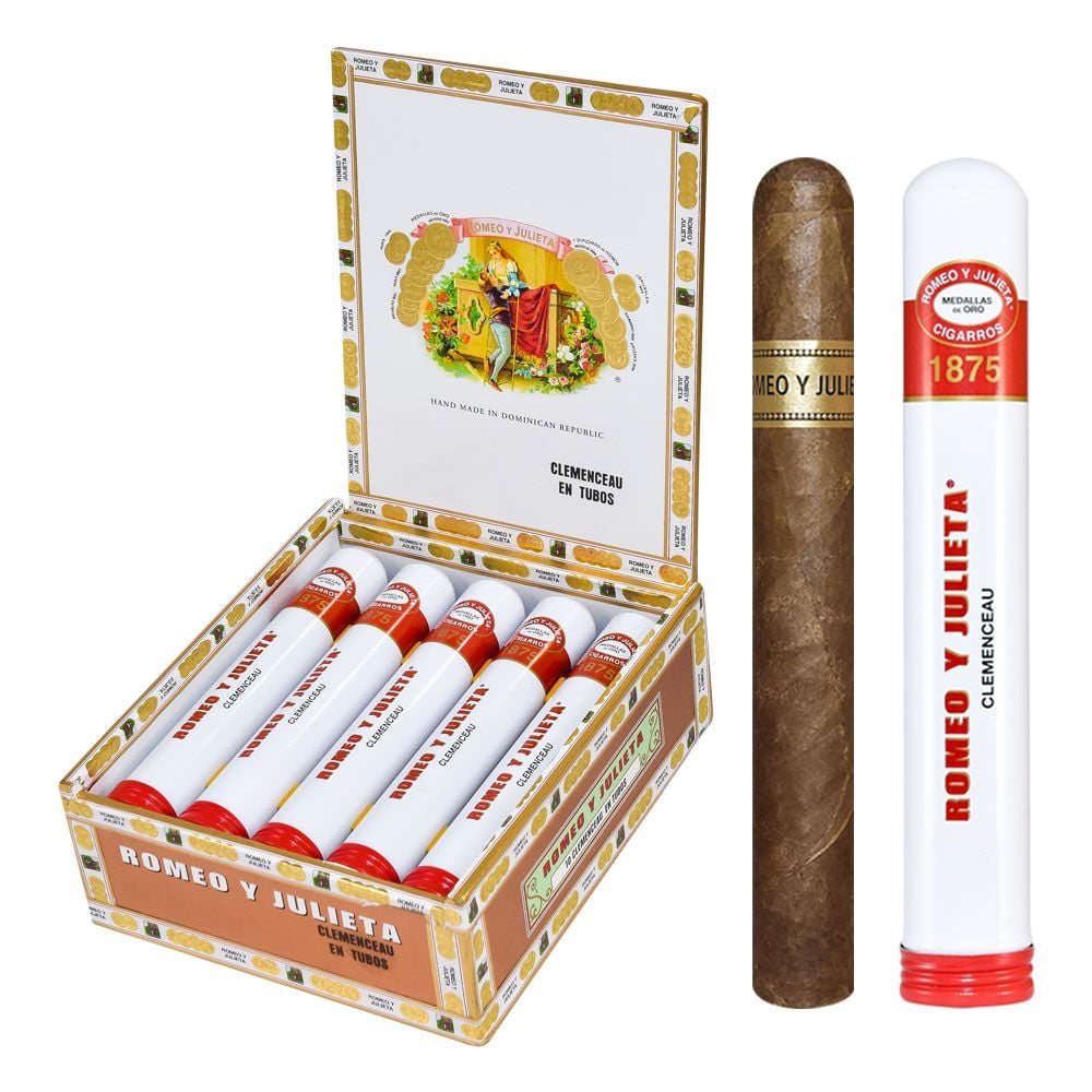 Romeo y Julieta Romeo y Julieta 1875 (White) Clemenceau en Tubo Unit (10)