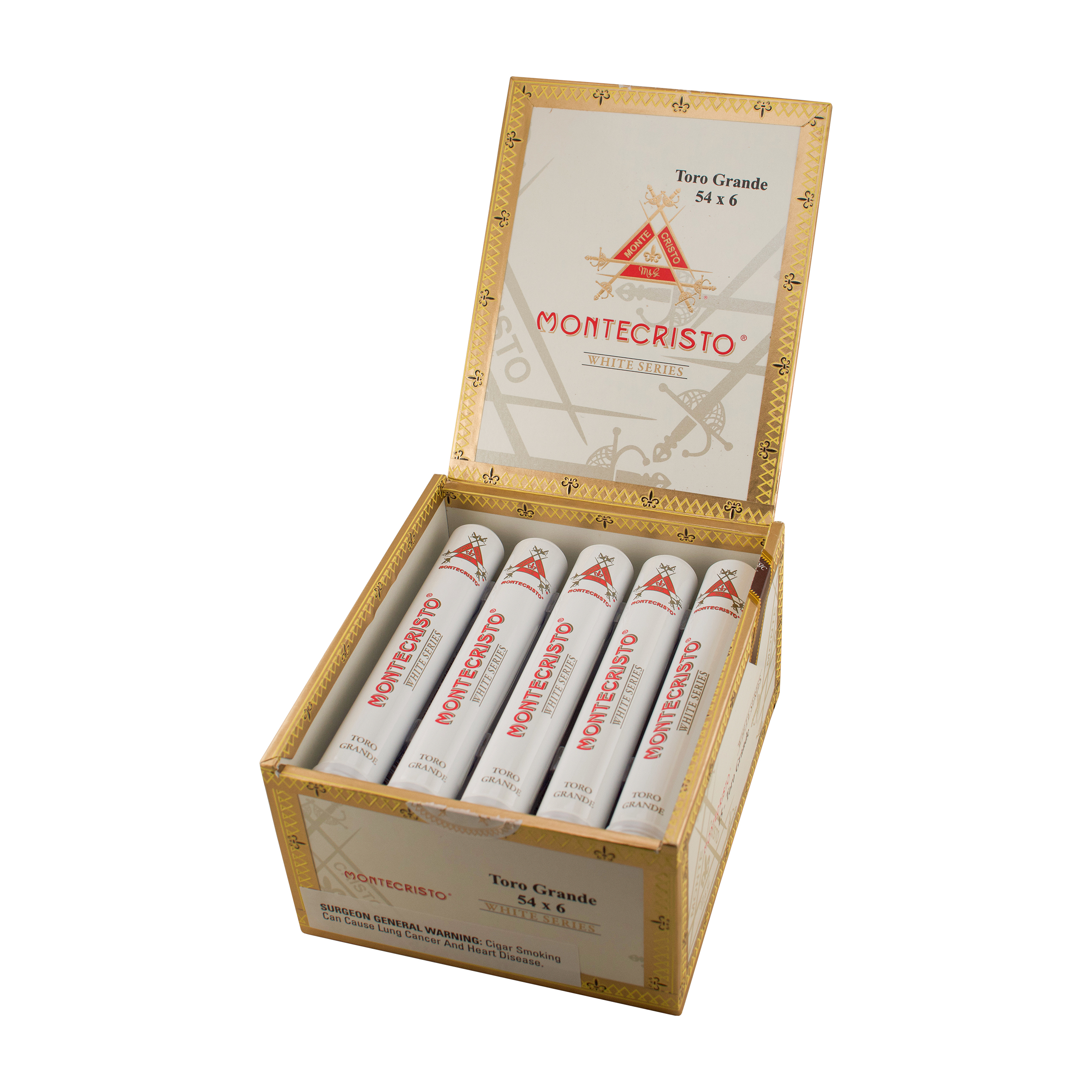 Montecristo Montecristo White Toro Grande Tube Unit (15) Toro