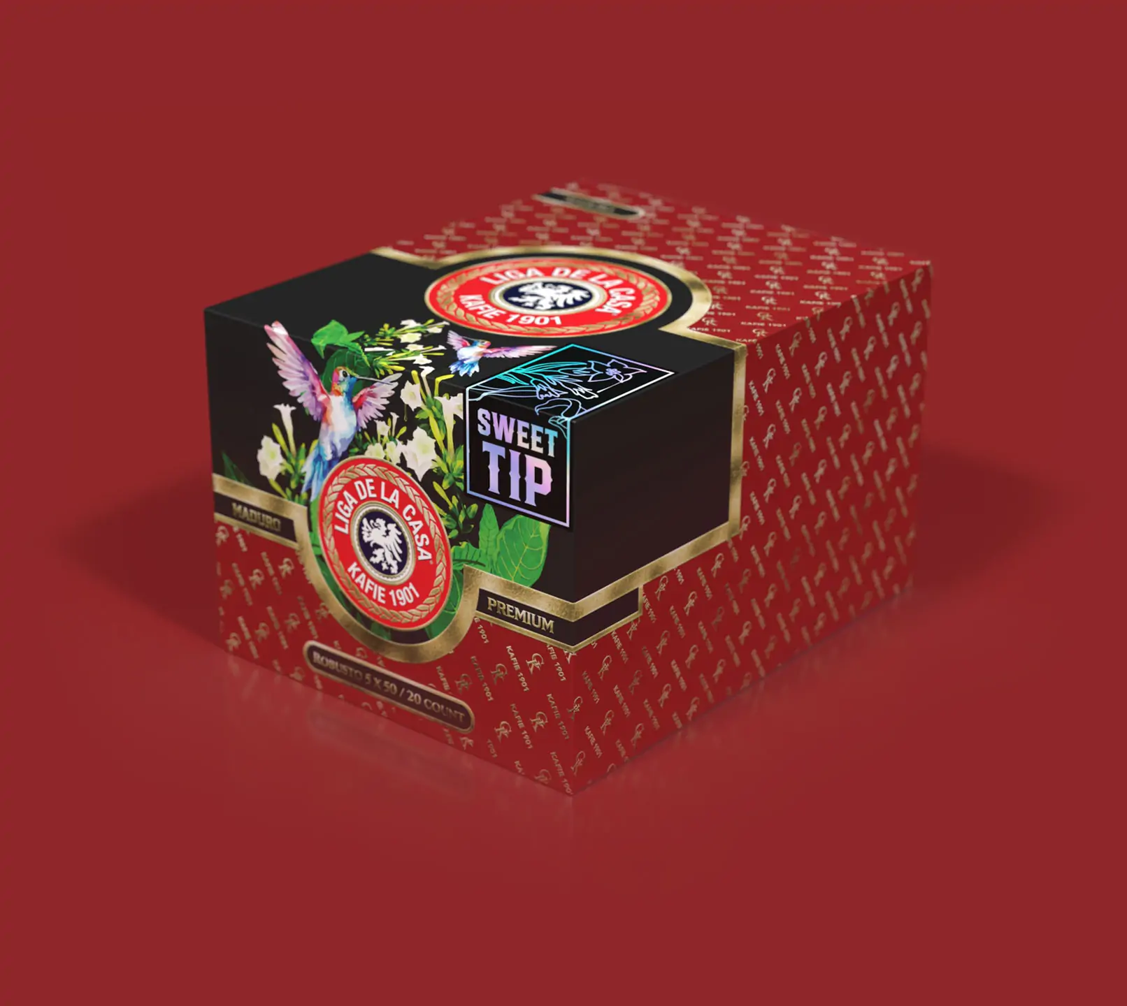 Kafie Kafie 1901 Liga De La Casa Sweet Tip Maduro Robusto Unit (20) Robusto