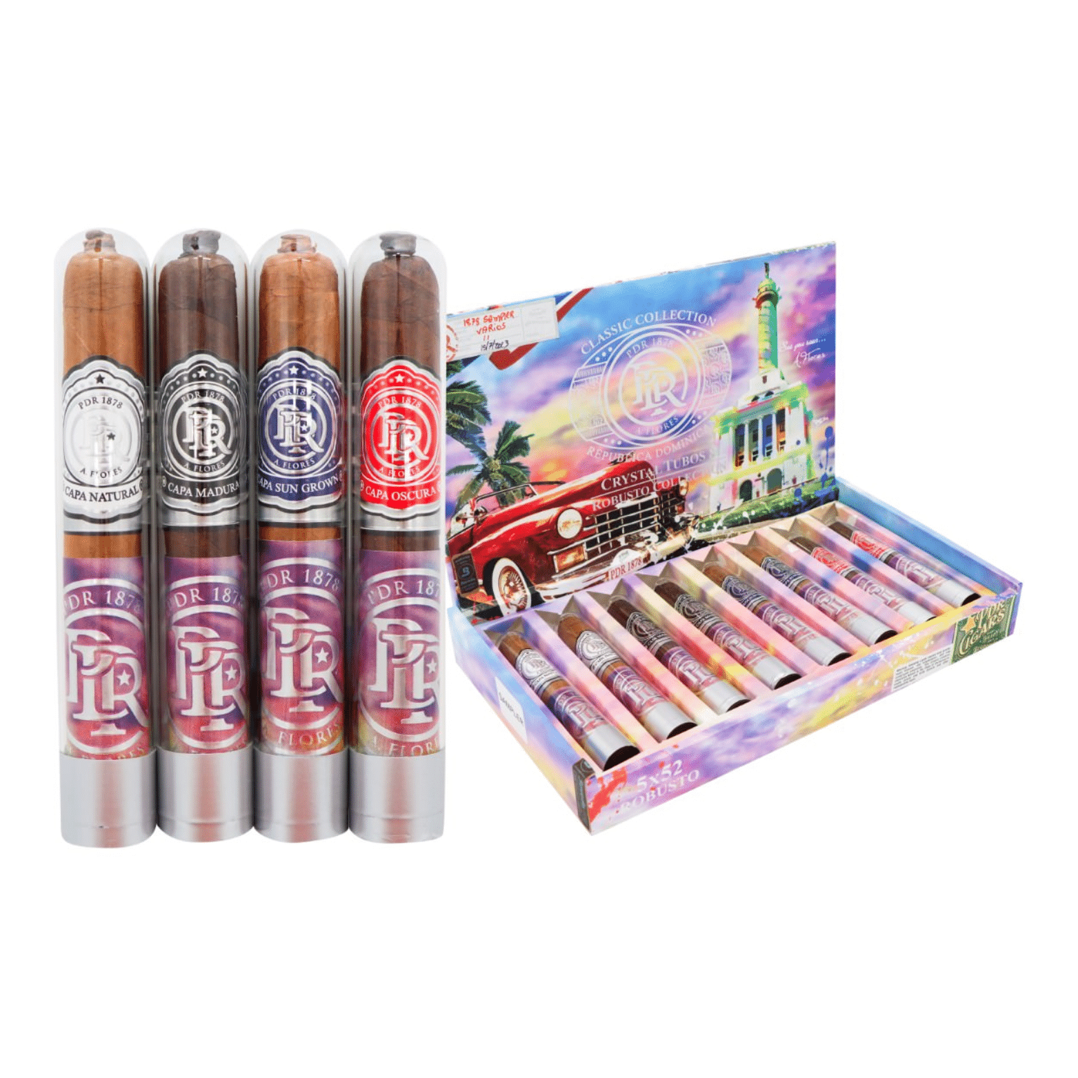 PDR PDR Sampler Robusto Crystal Tubos Unit (8) Robusto