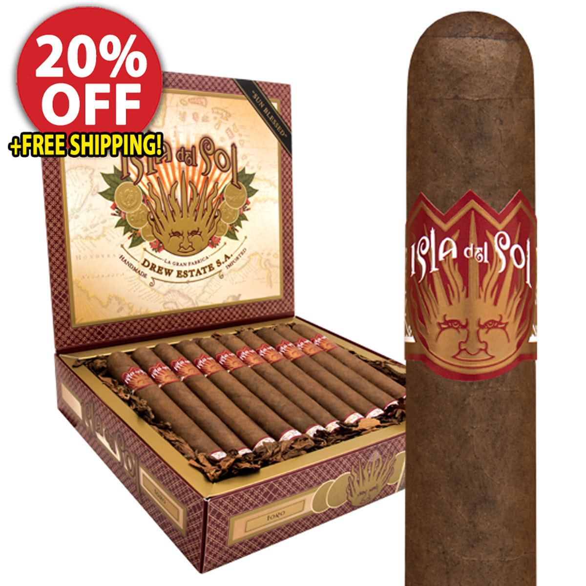 Isla Isla Del Sol Maduro Gran Corona Unit (10)