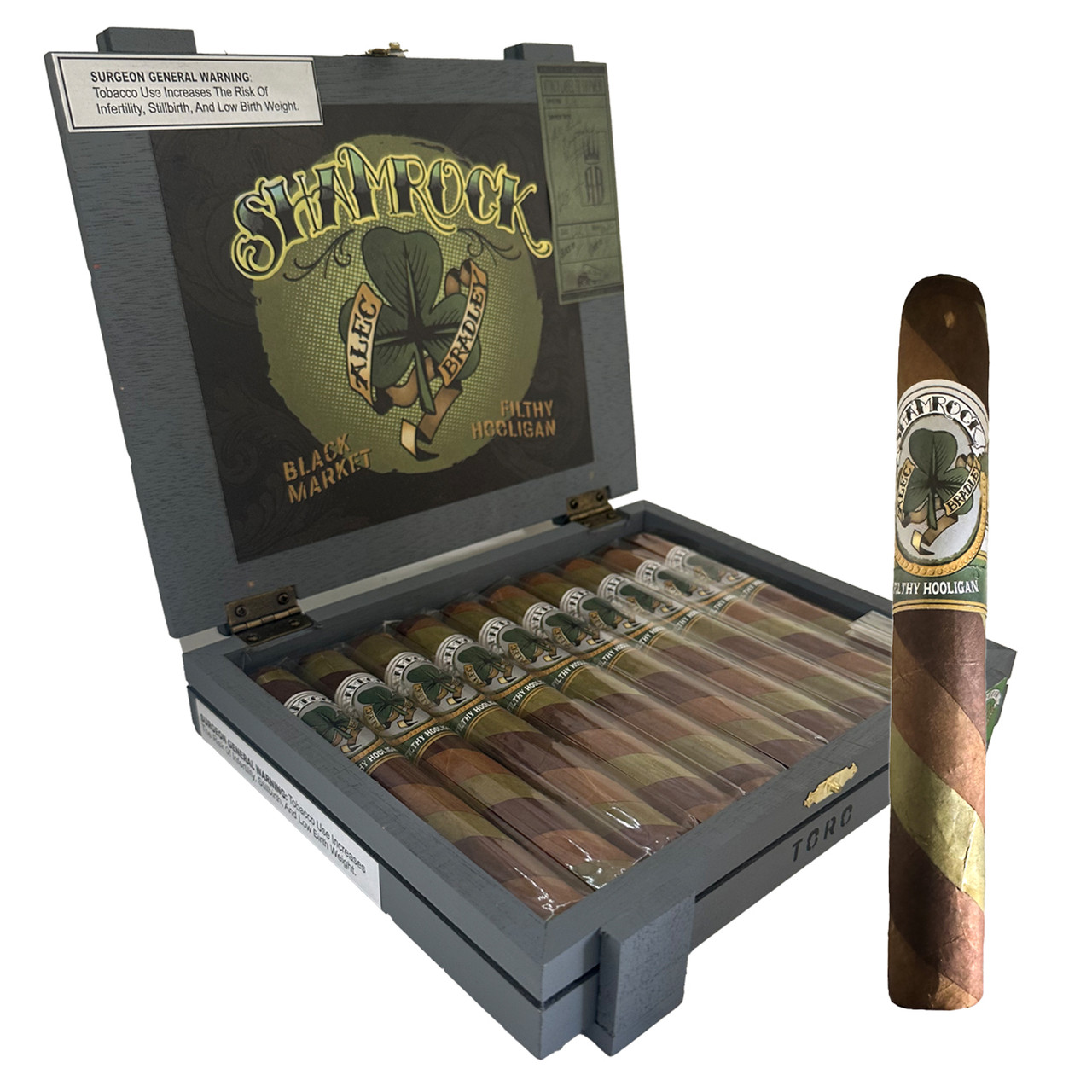 Alec Bradley Alec Bradley Black Market Shamrock Triple Cap 2024 Unit (10)