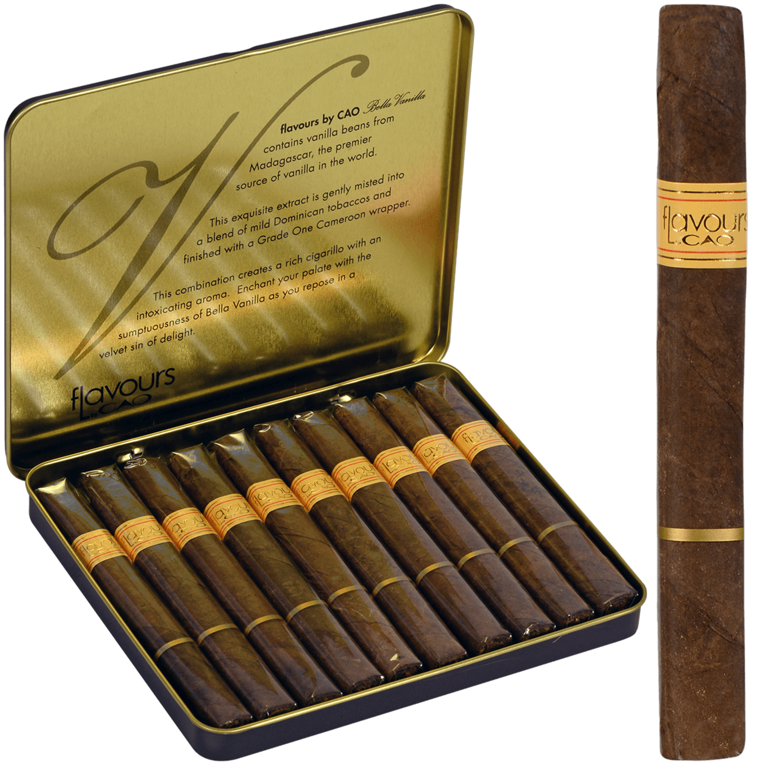 CAO CAO Flavors Bella Vanilla Cigarillos Unit (100)